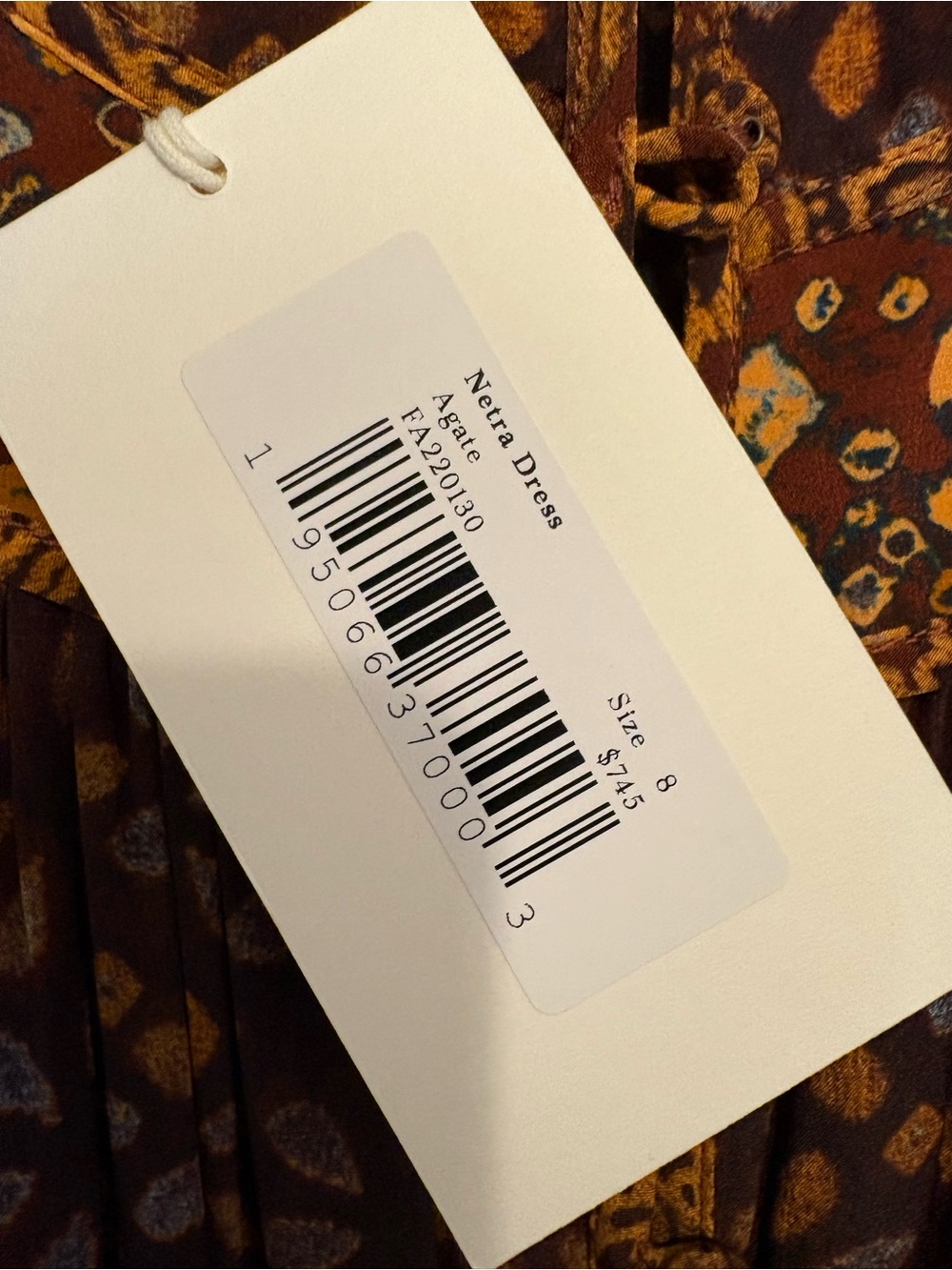 Ulla Johnson Brown & Gold Tiered Maxi Dress with Ruffle Detail. NWT - Picture 10 of 14